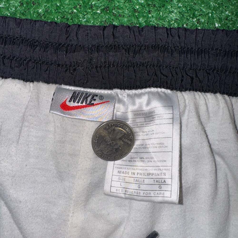 Vintage 90s Nike Black Nylon Lined Track Pants with Ankle Zips
